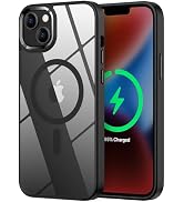 SaiMeun Magnetic for iPhone 14 Case, [Compatible with MagSafe] [Military-Grade Protection] Crysta...