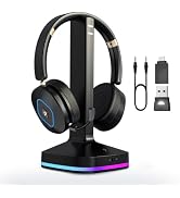 Bluetooth Headset with Microphone, Wireless Headset AI Noise Cancelling, Dual-Mode Bluetooth 6.0 ...