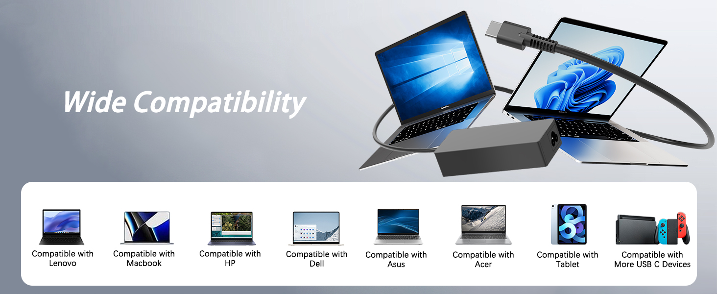 usb c laptop charger 100w