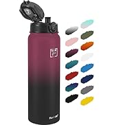Fanhaw 32 Oz Insulated Stainless Steel Water Bottle with 1 Lid (Chug Lid) - For Kids, Women, Men ...