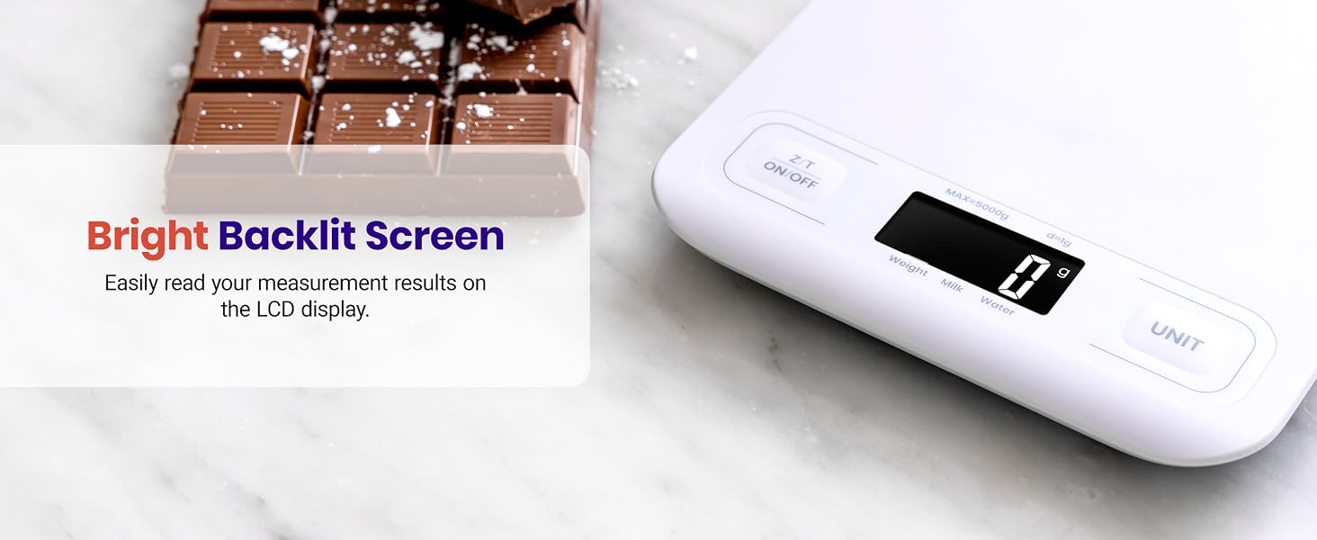Bright LCD screen makes it easy to read.