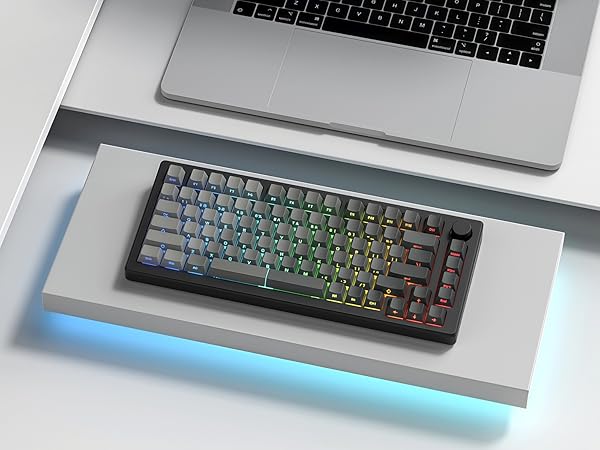 Gradient grey keycaps 121-key Shine Through style south facing keycaps