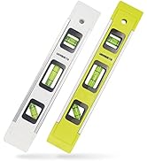 URASISTO 2 Pack Torpedo Level 9-INCH Level with 45°/90°/180° Bubbles, Small Measuring Tool