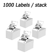 BESTEASY 4" x 6" Fanfold Direct Thermal Labels, White Perforated Permanent-Adhesive Shipping Labe...