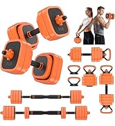 Rendpas Adjustable Dumbbells Set, 45/65/85 lbs Free Weight Set with Connector, 4 in1 Dumbbells Se...