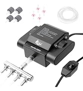AQQA Powerful Aquarium Air Pump Adjustable Fish Oxygen Aerator Pump for Outdoor Ponds Hydroponic ...