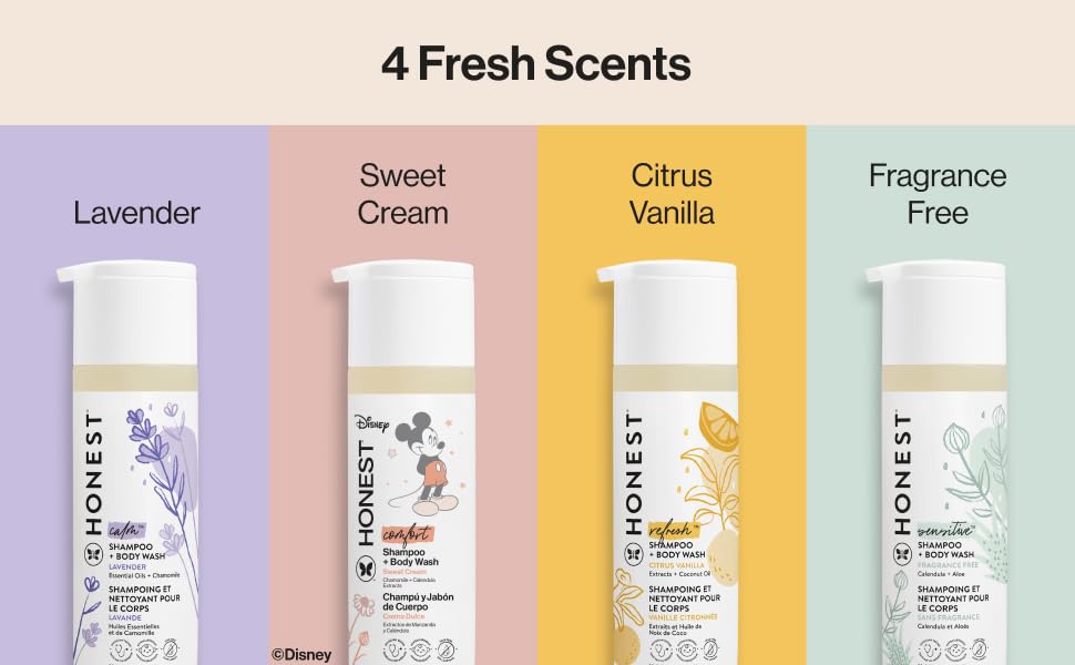 4 Fresh Scents: Lavender, Sweet Cream, Citrus Vanilla, Fragrance Free