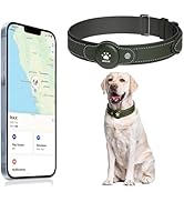 GPS Tracker for Dogs, 2 in 1 Smart Pet Collar (Only iOS), No Monthly Fee Waterproof Dog Collar wi...