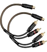Install Link RCA Audio Cable for Subwoofer or Stereo Cable, Y Adapter 1-Female to 2-Male Splitter...