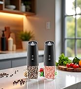 electric salt and pepper grinder set salt and pepper