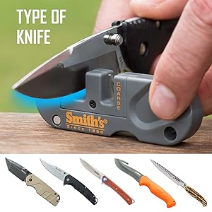 pocket pal and straight edge pocket knife laying outdoors on stone 