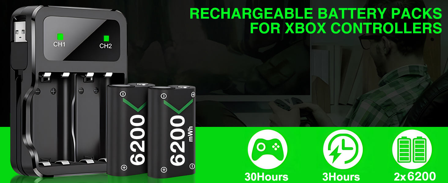 Xbox Controller Battery Pack Compatible for Xbox One/Xbox Series X/S