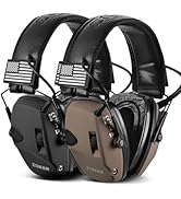 ZOHAN Shooting Ear Protection with Gel Ear Pads, 4X Sound Amplification, 23dB NRR Impact Hearing ...