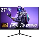 Gawfolk 27 inch 2K QHD(2560×1440) PC Screen, 165Hz Gaming Monitor, 1ms Without Bezel, FreeSync,98...