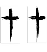2 Pcs Black Herbal Cross Arm Tattoo Stickers,Men and Women Effect is Vivid of Temporary Tattoos F...