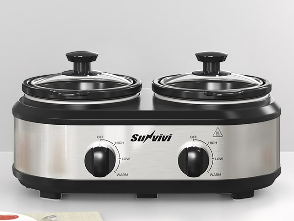 double slow cooker/slow cooker/food warmers for parties/food warmer/buffet servers and warmers