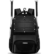 COMECOI Softball Bag, Lightweight Baseball Backpack with Shoes Compartment, Baseball Bat Bags wit...