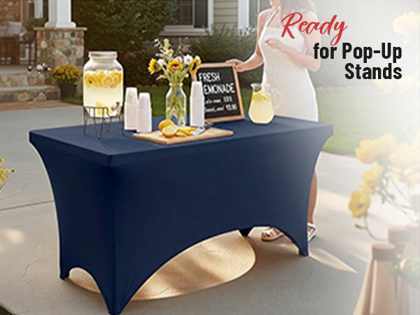 stretch fitted tablecoth fabric wedding ocassion anniversary party decoration event hotel