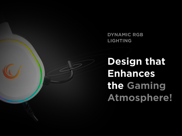Stylish ergonomic gaming headset with RGB lights
