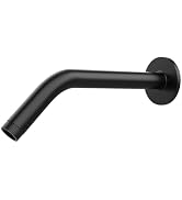 Shower Pipe Arm with Flange, Wall Mount Replacement Angle Shower Head Extension Arm for Fixed Sho...