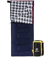 REDCAMP Outdoors Cotton Flannel Sleeping bag for Camping Hiking Climbing Backpacking, 3-season Tr...