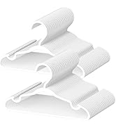 60 Pack Baby Plastic Hangers,12.83" Ultra-Thin,Non-Slip Hangers for Children. Ideal for Closets a...