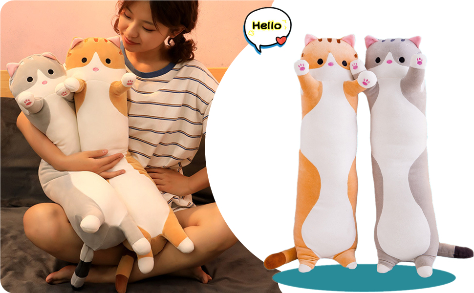 cat plush pillow