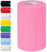 Light Pink Tulle Fabric Rolls 6 Inch by 100 Yards (300 feet) Tulle Roll Spool Fabric for DIY Tutu...