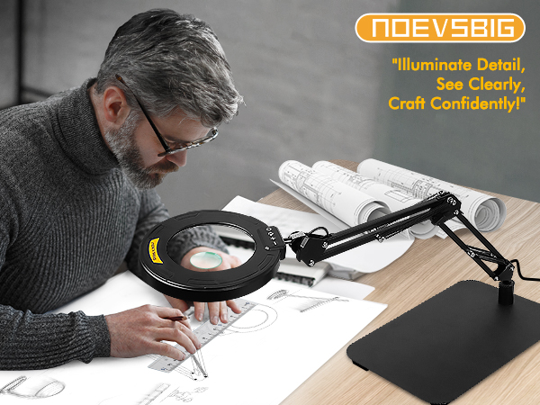 magnifying glasses with light