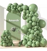 Amandir 153pcs Sage Green Balloons Arch Garland Kit Different Size | 18 12 10 5 Inch Olive Dusty ...