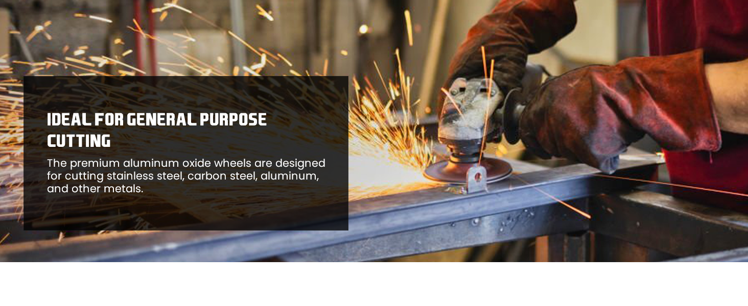 Reliable aluminum oxide cut-off wheels for cutting steel, metal tubes, and shipbuilding.