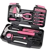 Apollo Tools Original 39 Piece General Household Tool Set in Toolbox Storage Case with Essential ...