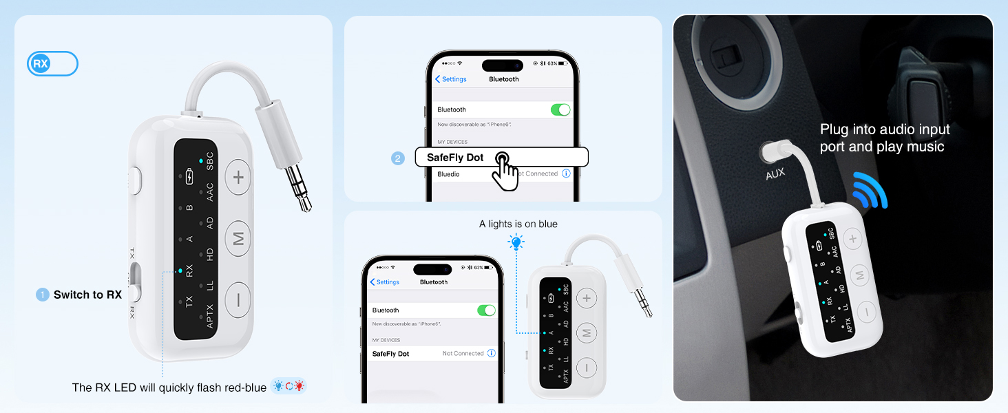 bluetooth transmitter for airplane
