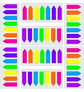 Sticky Notes Flags 1120 Pcs, 7 Color Index Tabs Index Flag Bright Colors Page Index Stickers Tran...