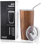 Sivaphe 20 oz Tumbler with Lid and Straw Stainless Steel Travel Coffee Mug Power Coated Thermal C...