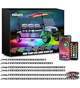Nilight 6PCS Golf Cart Underbody Light Kit with Canopy Lights Dream Color Multi-Mode Neon Accent ...