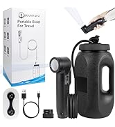 Portable Bidet for Travel, 1600mAh Electric Rechargeable Handheld Bidet with 2.5L Tank &amp; Dual Spr...