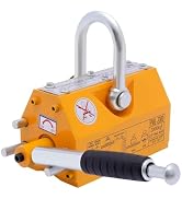 Magnetic Lifter, 4400lbs Heavy Duty Alloy Lifting Hoist, N42 Steel Magnetic Lifter with Anti Slip...