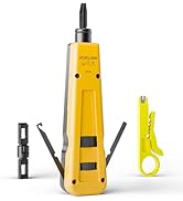 VCELINK Punch Down Impact Tool with 110 and 66 Blades, Network Wire Punch Down Impact Tool Kit, K...