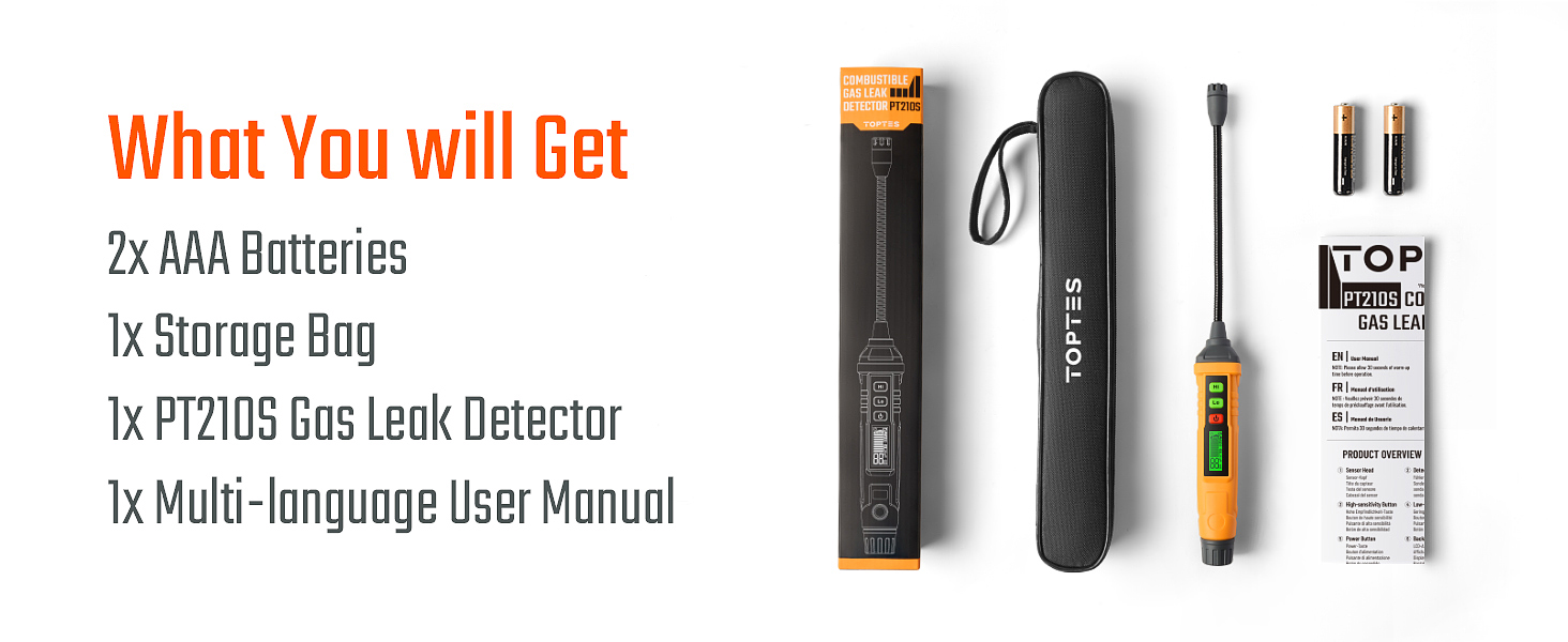 TOPTES PT210S natural gas detector