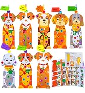 Winlyn 24 Sets Dog Crafts Kits DIY Puppy Bookmark Ornament Decorations Art Set Arts and Crafts Fo...