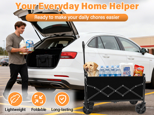 collapsible wagon portable,utility foldable wagon,outdoor wagon,family grocery wagon,apartment wagon