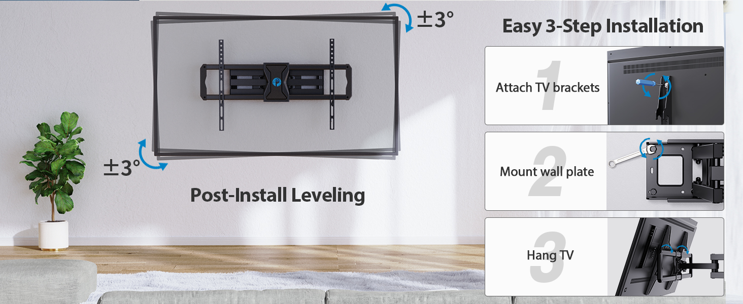 55 inch full motion tv mount