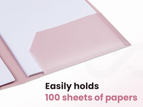 plastic file folder with pocket easily hold 100 sheets of paper