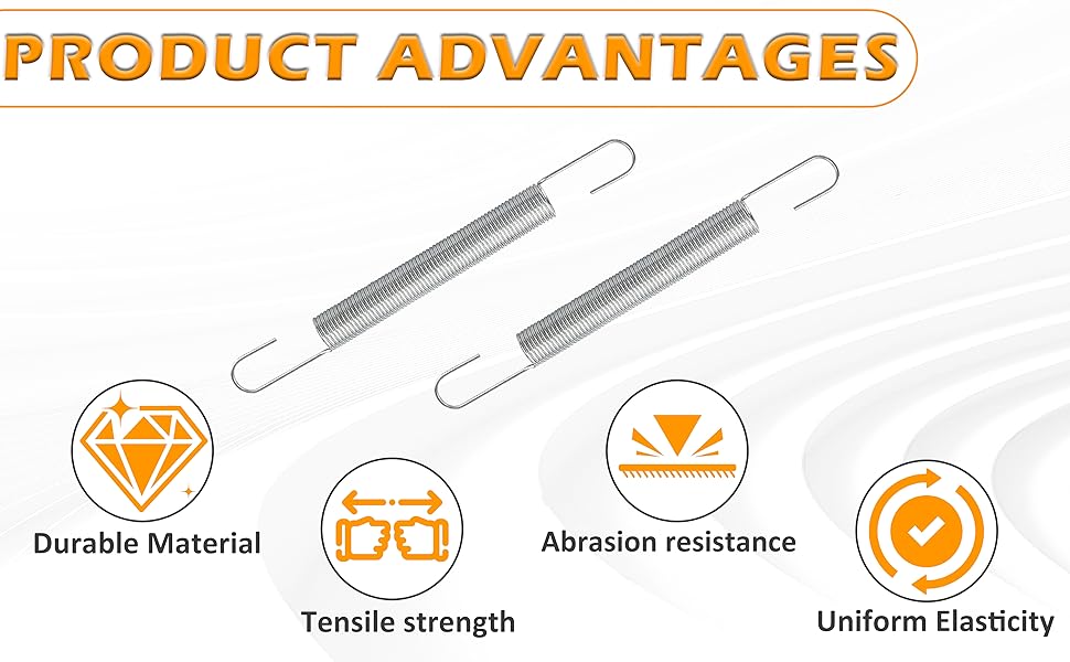 #61 4 Inch Double-Hook Tension Spring
