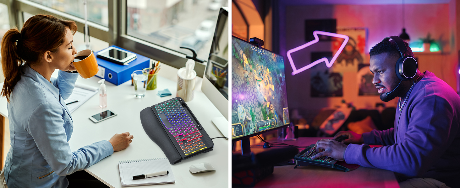 backlit wired keyboard