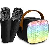 Mini Karaoke Machine for Kids & Adults, Kids Toys for Girls & Boys Gifts, Bluetooth Speaker with ...