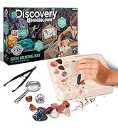 Discovery Kids Gemstone Excavation Kit, Chalk Exploration Block with 6 Semi Precious Minerals &amp; C...