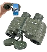 8X30 Marine Binoculars with Rangefinder Phone Adapter, Shockproof Military IPX7 Floating Waterpro...