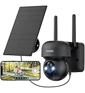 FOAOOD 2K Security Camera Wireless Outdoor, Sloar Camera for Home Security Outside, APP Controls ...